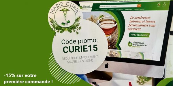 Utilisez le code promo CURIE15