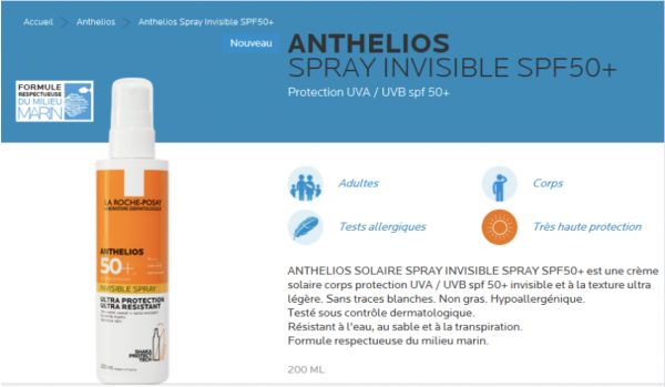 Anthelios Spray invisible 50+